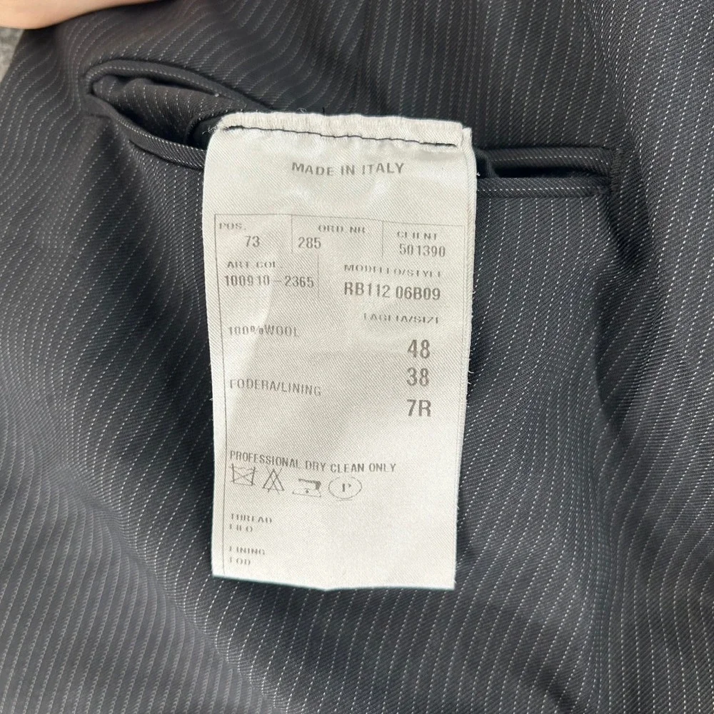 Ralph Lauren Black Label Mens 31 Wool Pinstripe Trousers Italy Grey Fits 30x30.5